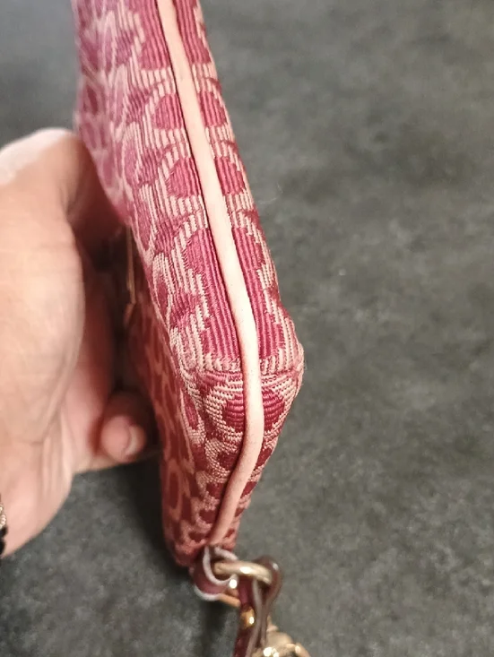 Coach Pink/Red Signature Wristlet - Picture 6 of 10